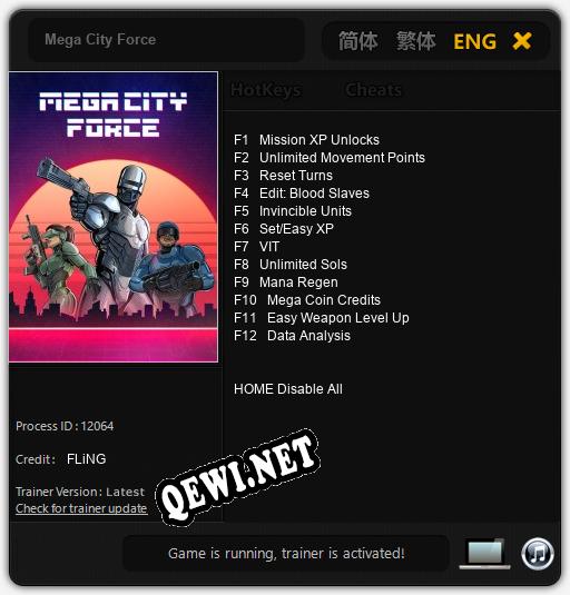 Трейнер для Mega City Force [v1.0.5]