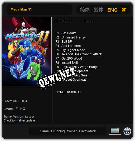 Mega Man 11: Трейнер +12 [v1.6]