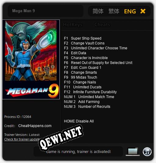 Трейнер для Mega Man 9 [v1.0.9]