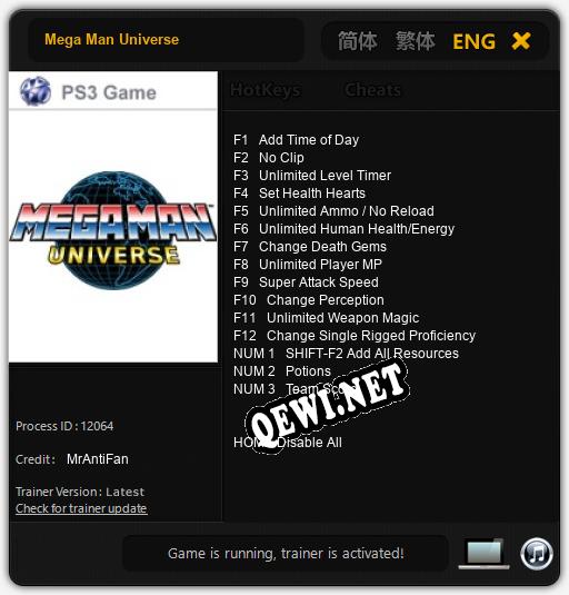 Трейнер для Mega Man Universe [v1.0.1]
