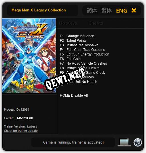 Трейнер для Mega Man X Legacy Collection [v1.0.3]