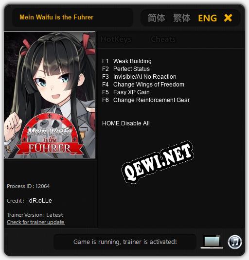 Mein Waifu is the Fuhrer: Трейнер +6 [v1.1]