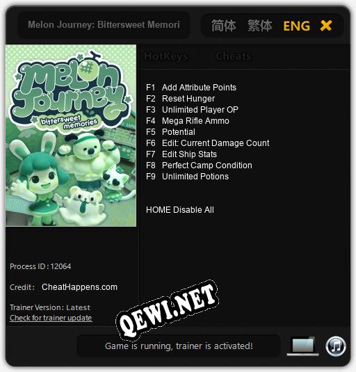 Melon Journey: Bittersweet Memories: Трейнер +9 [v1.9]