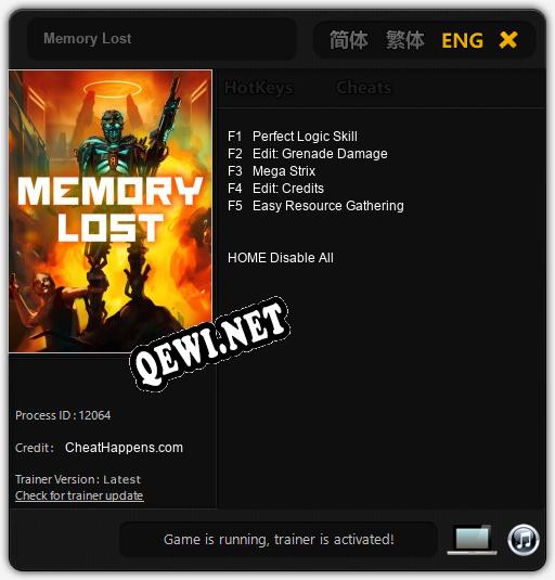 Трейнер для Memory Lost [v1.0.6]