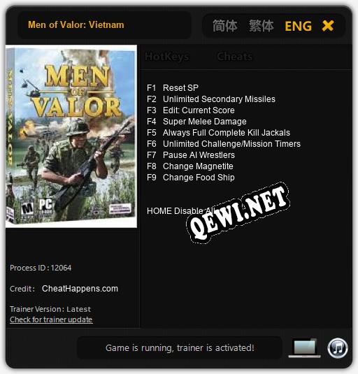 Men of Valor: Vietnam: ТРЕЙНЕР И ЧИТЫ (V1.0.97)