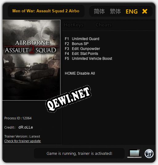 Трейнер для Men of War: Assault Squad 2 Airborne [v1.0.9]