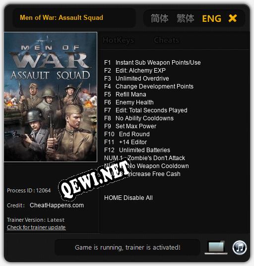 Men of War: Assault Squad: Трейнер +15 [v1.1]