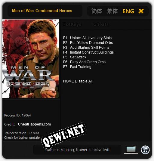 Трейнер для Men of War: Condemned Heroes [v1.0.4]