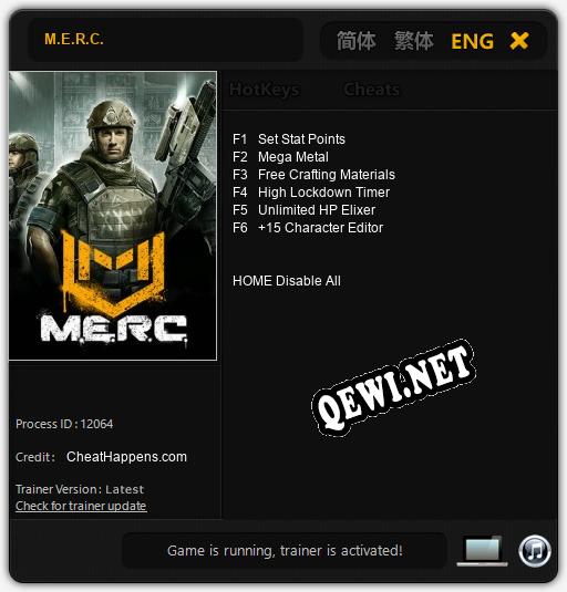 M.E.R.C.: Читы, Трейнер +6 [CheatHappens.com]