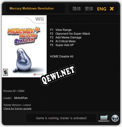 Mercury Meltdown Revolution: ТРЕЙНЕР И ЧИТЫ (V1.0.85)