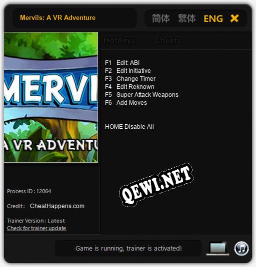 Трейнер для Mervils: A VR Adventure [v1.0.7]