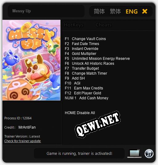 Messy Up: Трейнер +13 [v1.2]