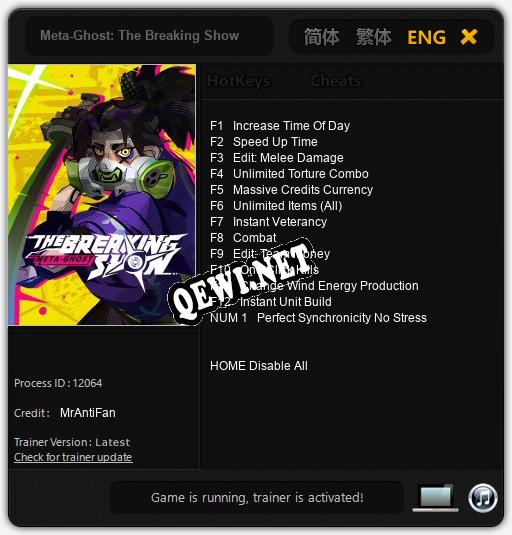 Meta-Ghost: The Breaking Show: Трейнер +13 [v1.6]