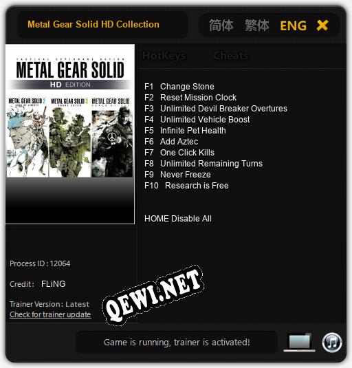 Metal Gear Solid HD Collection: Читы, Трейнер +10 [FLiNG]