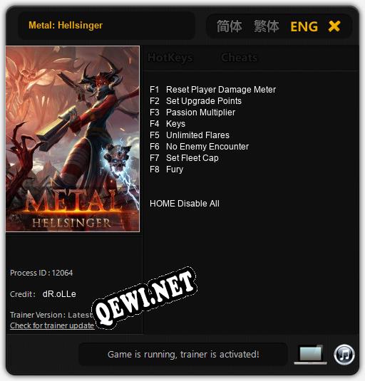 Metal: Hellsinger: Читы, Трейнер +8 [dR.oLLe]