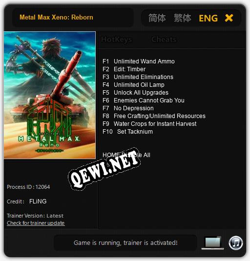 Metal Max Xeno: Reborn: Трейнер +10 [v1.2]