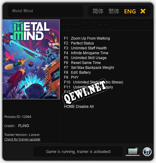 Трейнер для Metal Mind [v1.0.3]