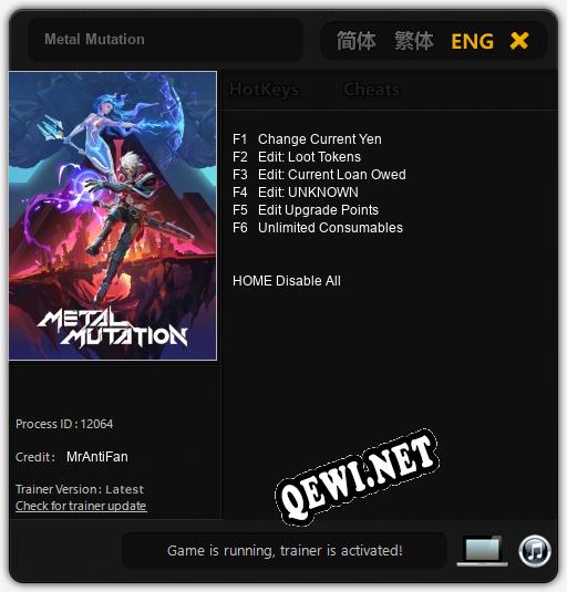 Трейнер для Metal Mutation [v1.0.3]