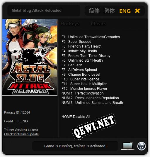 Metal Slug Attack Reloaded: Читы, Трейнер +15 [FLiNG]