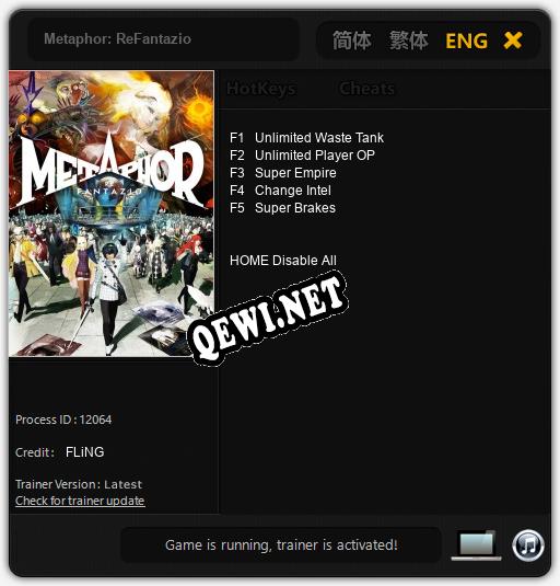 Metaphor: ReFantazio: Трейнер +5 [v1.8]