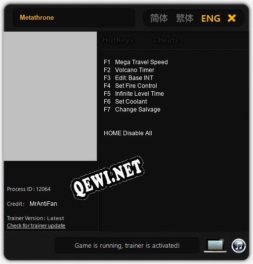 Metathrone: Трейнер +7 [v1.7]