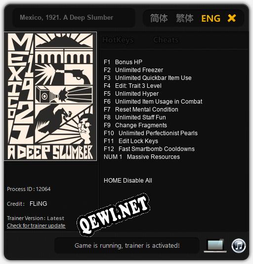 Трейнер для Mexico, 1921. A Deep Slumber [v1.0.5]
