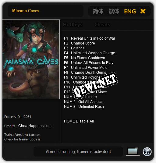 Miasma Caves: Читы, Трейнер +15 [CheatHappens.com]