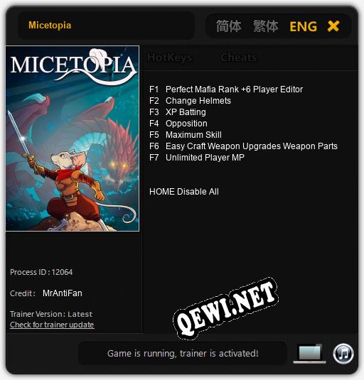 Micetopia: Читы, Трейнер +7 [MrAntiFan]