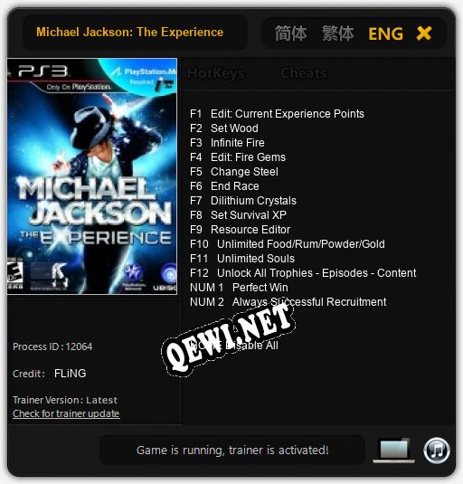 Michael Jackson: The Experience: Трейнер +14 [v1.8]