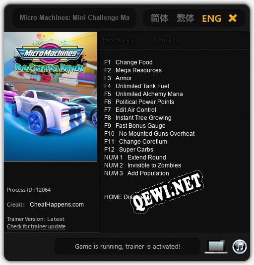 Micro Machines: Mini Challenge Mayhem: Трейнер +15 [v1.2]
