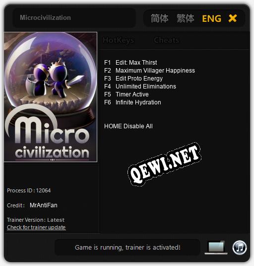 Microcivilization: ТРЕЙНЕР И ЧИТЫ (V1.0.81)