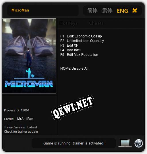 Трейнер для MicroMan [v1.0.4]
