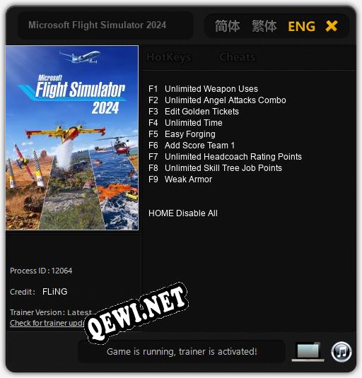 Microsoft Flight Simulator 2024: Читы, Трейнер +9 [FLiNG]