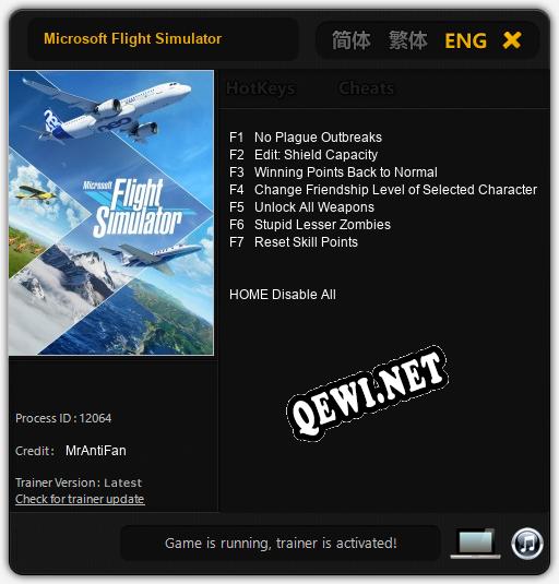 Microsoft Flight Simulator: Читы, Трейнер +7 [MrAntiFan]