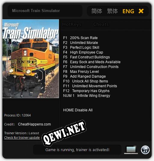 Microsoft Train Simulator: Читы, Трейнер +13 [CheatHappens.com]