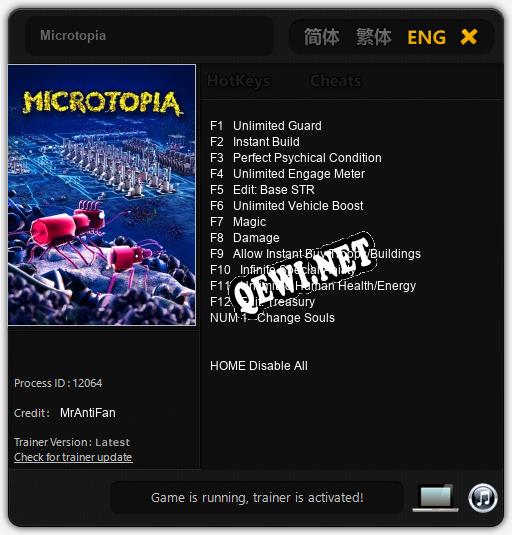 Microtopia: ТРЕЙНЕР И ЧИТЫ (V1.0.27)