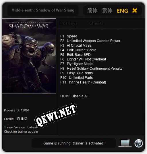 Middle-earth: Shadow of War Slaughter Tribe Nemesis: Читы, Трейнер +11 [FLiNG]