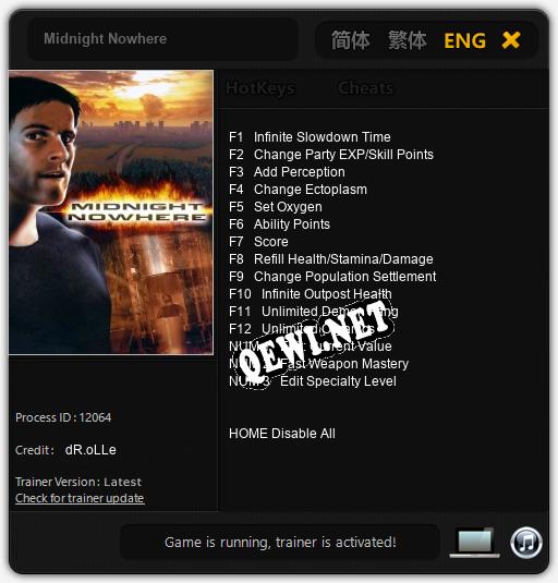 Трейнер для Midnight Nowhere [v1.0.4]