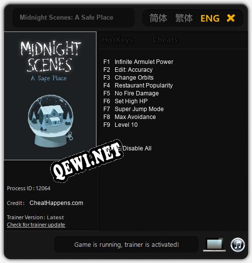 Midnight Scenes: A Safe Place: Читы, Трейнер +9 [CheatHappens.com]