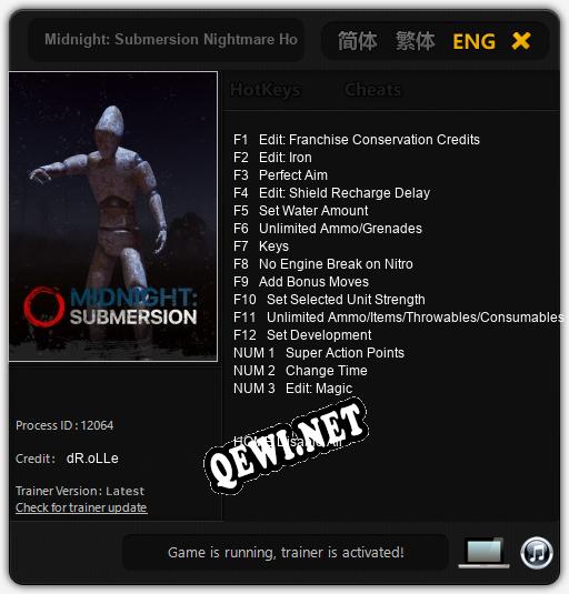 Midnight: Submersion Nightmare Horror Story: ТРЕЙНЕР И ЧИТЫ (V1.0.37)