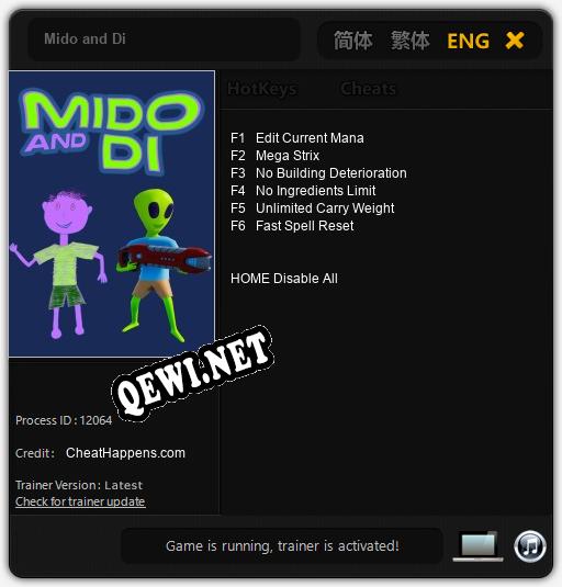 Трейнер для Mido and Di [v1.0.8]