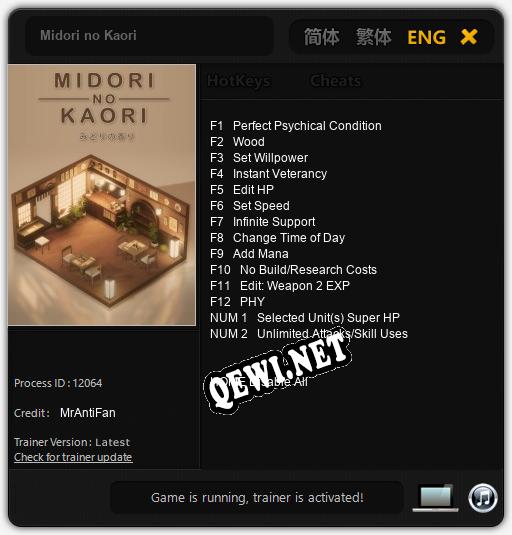 Трейнер для Midori no Kaori [v1.0.5]