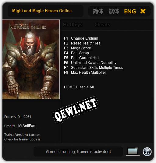 Might and Magic Heroes Online: Читы, Трейнер +8 [MrAntiFan]