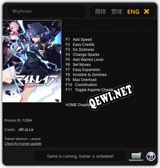Mightreya: Трейнер +11 [v1.2]
