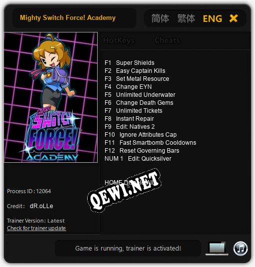 Mighty Switch Force! Academy: Трейнер +13 [v1.7]
