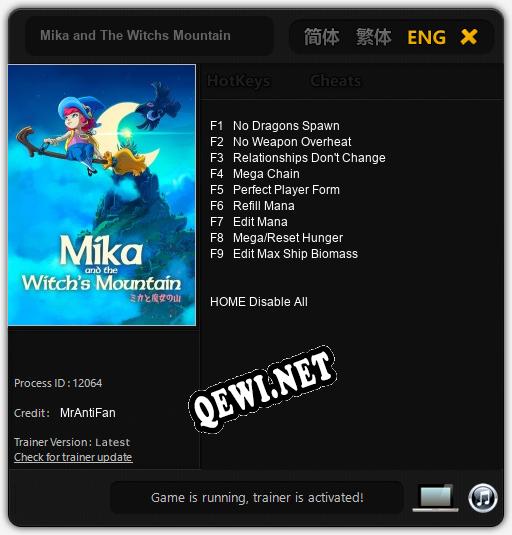 Трейнер для Mika and The Witchs Mountain [v1.0.7]