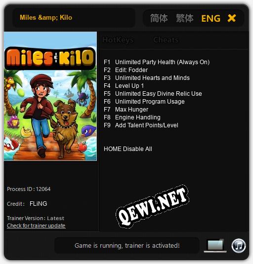 Miles & Kilo: Трейнер +9 [v1.6]