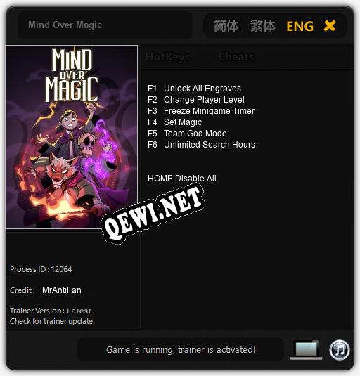Mind Over Magic: Трейнер +6 [v1.6]