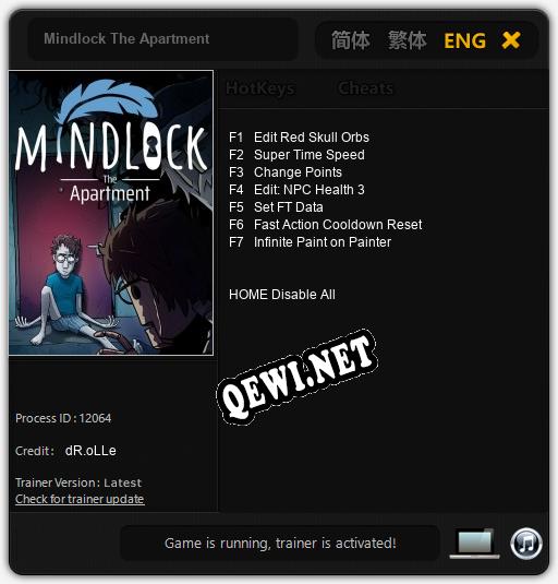 Mindlock The Apartment: ТРЕЙНЕР И ЧИТЫ (V1.0.38)