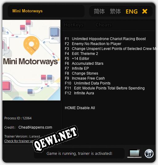 Трейнер для Mini Motorways [v1.0.5]